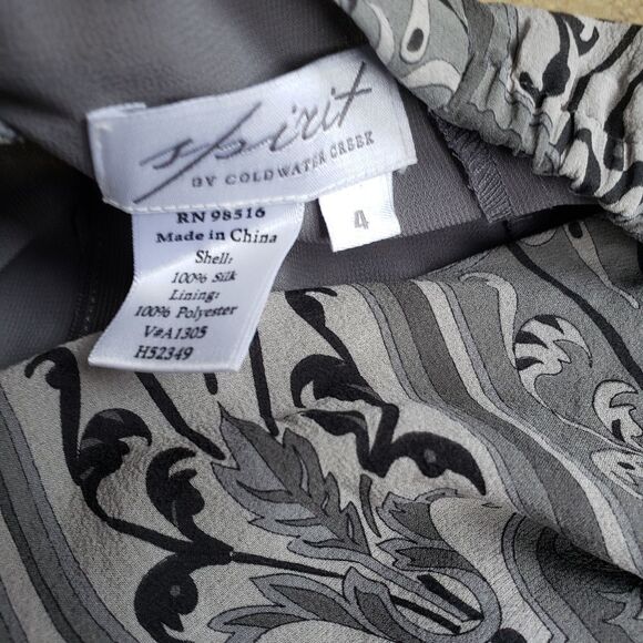 🛍️Coldwater Creek Skirt Black & White Sheer For Summer - Picture 2 of 2